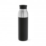 Flasche aus recyceltem Edelstahl, umwandelbar in 720-ml-Becher farbe schwarz