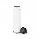 Thermoflasche aus recyceltem Edelstahl mit Karabiner 1,5 L farbe weiß zweite Ansicht