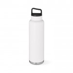 Thermoflasche aus recyceltem Edelstahl mit Karabiner 1,5 L farbe weiß