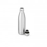 Glänzende Thermoflasche aus recyceltem Edelstahl, 550 ml farbe silber zweite Ansicht
