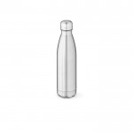 Glänzende Thermoflasche aus recyceltem Edelstahl, 550 ml farbe silber