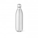 Glänzende Thermoflasche aus recyceltem Edelstahl, 1 L farbe silber