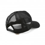 Mütze mit 5 Paneelen aus recycelter Baumwolle, 220 g/m2 farbe schwarz zweite Ansicht