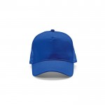 Mütze mit 5 Paneelen aus recycelter Baumwolle, 220 g/m2 farbe blau