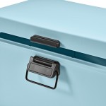 Kühlbox aus recyceltem Kunststoff mit Tragegurt, 12 L farbe pastellblau vierte Ansicht
