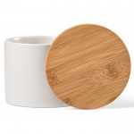 Keramikgefäß für die Küche mit Bambusdeckel, 440 ml farbe weiß zweite Ansicht