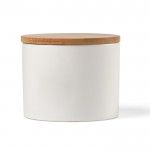 Keramikgefäß für die Küche mit Bambusdeckel, 440 ml farbe weiß dritte Ansicht