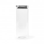 Glasbehälter mit Deckel aus recyceltem Edelstahl, 2,04 L farbe transparent dritte Ansicht