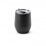 Thermobecher aus recyceltem Edelstahl mit Deckel, 310 ml farbe schwarz zweite Ansicht