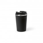 Nachhaltiger Thermobecher aus recyceltem Edelstahl, 400 ml farbe schwarz