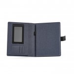 Dokumentmappe aus RPET mit Tablet- und Telefonschutz, A4 farbe köngisblau zweite Ansicht