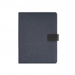 Dokumentmappe aus RPET mit Tablet- und Telefonschutz, A4 farbe köngisblau Ansicht von vorne