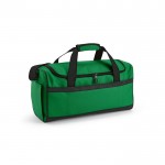 Sporttasche aus RPET mit schwarzen reflektierenden Riemen farbe grün