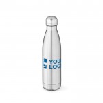 Glänzende Thermoflasche aus recyceltem Edelstahl, 550 ml Hauptansicht