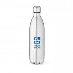Glänzende Thermoflasche aus recyceltem Edelstahl, 1 L Hauptansicht