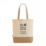 Einkaufstasche aus recycelter Baumwolle mit Jute, 180 g/m2 Hauptansicht