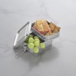 Lunchbox aus recyceltem Edelstahl mit Schnallen, 1,05 L
