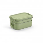 Doppelte Lunchbox aus recyceltem Edelstahl, 1,05 L farbe grün mamoriert