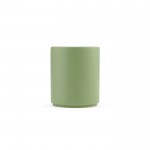 Keramikbecher mit mattem Finish ohne Henkel, 210 ml farbe grün mamoriert Ansicht von vorne