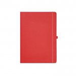 Notizbuch aus recyceltem Papier mit festem Einband, A4 farbe rot Ansicht von vorne