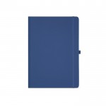 Notizbuch aus recyceltem Papier mit festem Einband, A4 farbe köngisblau Ansicht von vorne