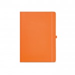 Notizbuch aus recyceltem Papier mit festem Einband, A4 farbe orange Ansicht von vorne
