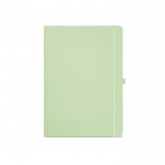 Notizbuch aus recyceltem Papier mit festem Einband, A4 farbe pastelgrün Ansicht von vorne