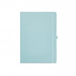 Notizbuch aus recyceltem Papier mit festem Einband, A4 farbe pastellblau Ansicht von vorne