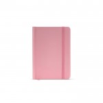 Notizbuch mit linierten Blättern aus Recyclingpapier, A6 farbe rosa Ansicht von vorne