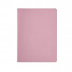 Notizbuch aus recyceltem Karton, linierte Blätter, A4 farbe rosa Ansicht von vorne