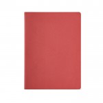 Notizbuch aus recyceltem Karton, linierte Blätter, A4 farbe rot Ansicht von vorne