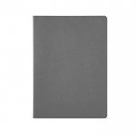 Notizbuch aus recyceltem Karton, linierte Blätter, A4 farbe grau Ansicht von vorne