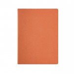 Notizbuch aus recyceltem Karton, linierte Blätter, A4 farbe orange Ansicht von vorne