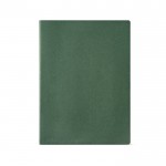 Notizbuch aus recyceltem Karton, linierte Blätter, A4 farbe dunkelgrün Ansicht von vorne
