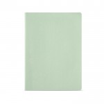 Notizbuch aus recyceltem Karton, linierte Blätter, A4 farbe pastelgrün Ansicht von vorne