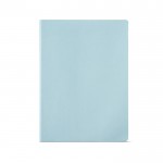 Notizbuch aus recyceltem Karton, linierte Blätter, A4 farbe pastellblau Ansicht von vorne