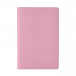 Notizbuch mit Einband aus recyceltem Karton, liniert, A5 farbe rosa Ansicht von vorne