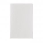 Notizbuch mit Einband aus recyceltem Karton, liniert, A5 farbe weiß Ansicht von vorne