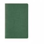 Notizbuch mit Einband aus recyceltem Karton, liniert, A5 farbe dunkelgrün Ansicht von vorne