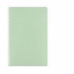 Notizbuch mit Einband aus recyceltem Karton, liniert, A5 farbe pastelgrün Ansicht von vorne