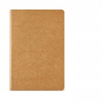 Notizbuch mit Einband aus recyceltem Karton, liniert, A5 farbe natürliche farbe Ansicht von vorne
