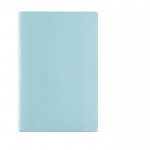 Notizbuch mit Einband aus recyceltem Karton, liniert, A5 farbe pastellblau Ansicht von vorne
