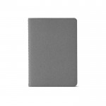 Notizbuch mit Einband aus recyceltem Karton, liniert, A6 farbe grau Ansicht von vorne