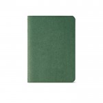 Notizbuch mit Einband aus recyceltem Karton, liniert, A6 farbe dunkelgrün Ansicht von vorne