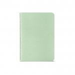 Notizbuch mit Einband aus recyceltem Karton, liniert, A6 farbe pastelgrün Ansicht von vorne