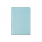 Notizbuch mit Einband aus recyceltem Karton, liniert, A6 farbe pastellblau Ansicht von vorne