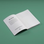 Liniertes Notizbuch mit Cover aus Teeabfällen, A5 farbe weiß zweite Ansicht