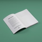 Ökologisches Notizbuch mit Leineneinband und Softcover, A5 farbe hellgrau zweite Ansicht