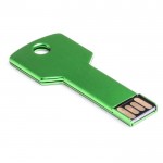 USB.Stick 3.0 in Schlüsselform als Werbeartikel, Farbe grün
