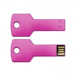 USB.Stick 3.0 in Schlüsselform als Werbeartikel, Farbe pink